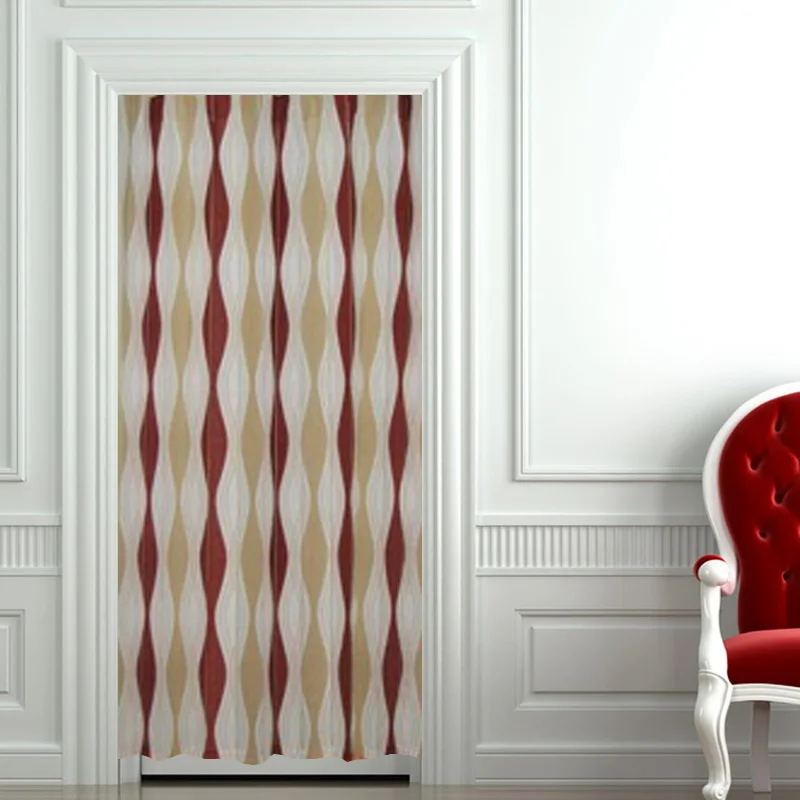 Современные кривые жалюзи занавески тканевые в японском стиле декоративные с