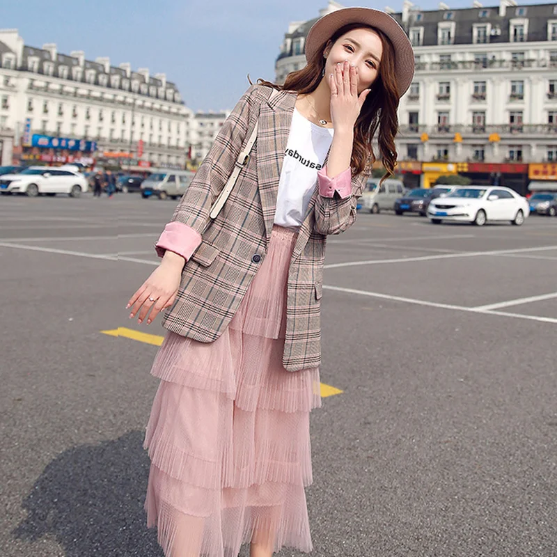 Женская одежда женский костюм куртка Женский новый корейский рукав Повседневный