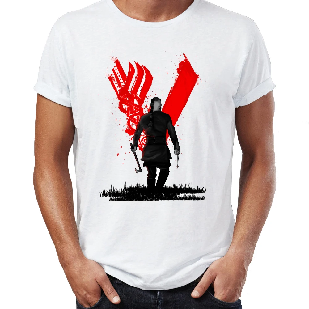 Мужская футболка Рагнар из викингов Lothbrok Floki's Shipyard Badass Awesome Art Printed Tee | одежда