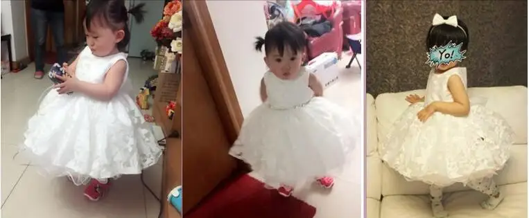 Платья для маленьких девочек летнее кружевное свадебное платье белое на день