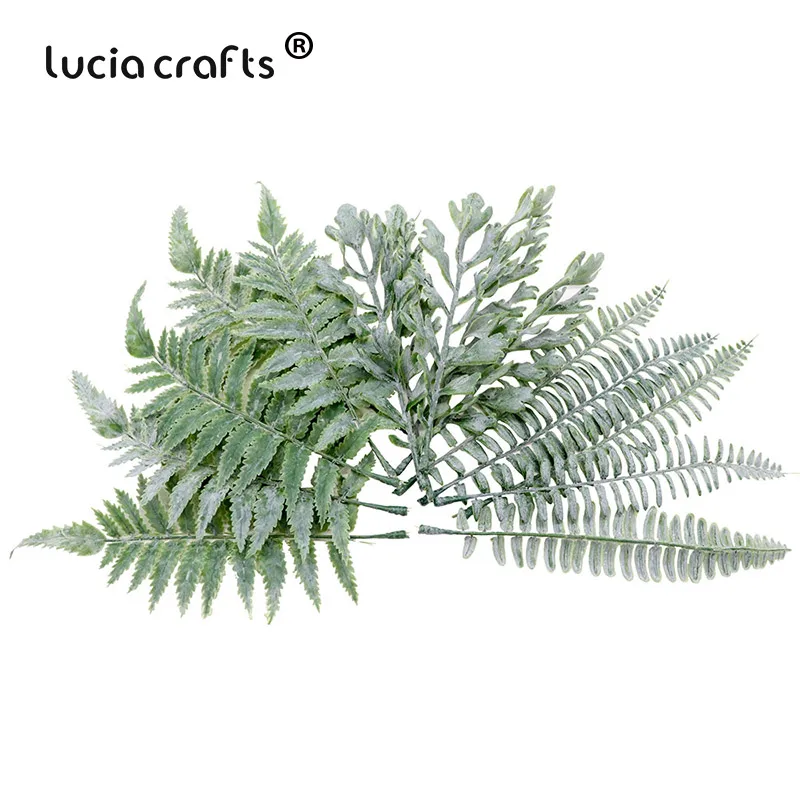 Lucia crafts 5 шт. пластиковые растения искусственные маленькие листья ветка сделай