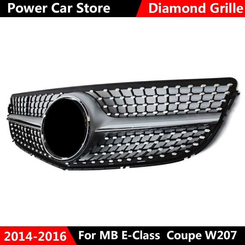 Серебряный W207 C207 A207 Алмазный гриль автомобильный передний бампер решетка решетки для Mercedes для Benz E для купе W207 C207 A207