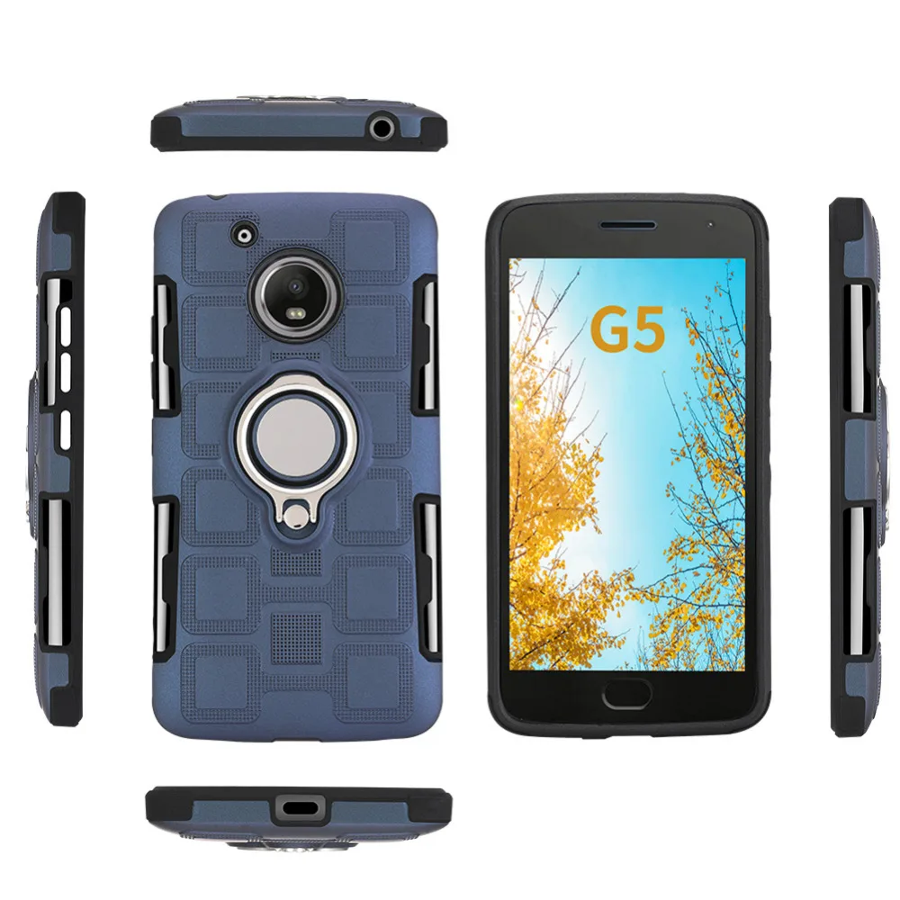 Телефон случаях 2 в 1 для Motorola Moto G5 противоударный TPU + PC телефона чехол Магнитная