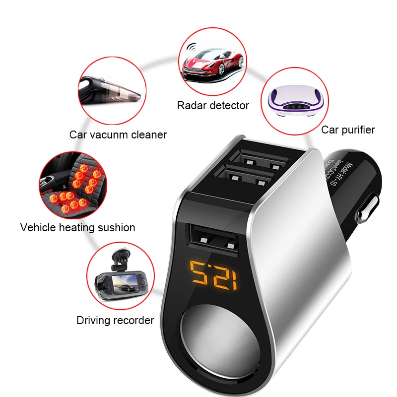 5V 3.1A 3 USB Автомобильное зарядное устройство порты прикуриватель разветвитель универсальный планшет мобильный телефон зарядное устройство для xiaomi samsung iphone 6