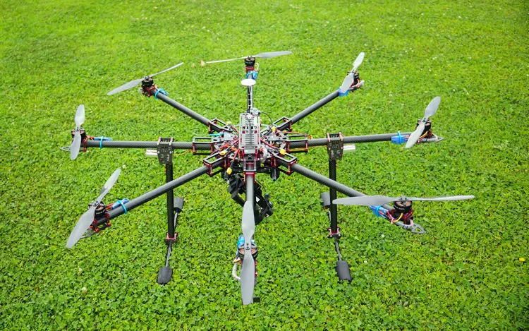 Большой Профессиональный 25 миллиметровый октокоптер/Квадрокоптер из чистого