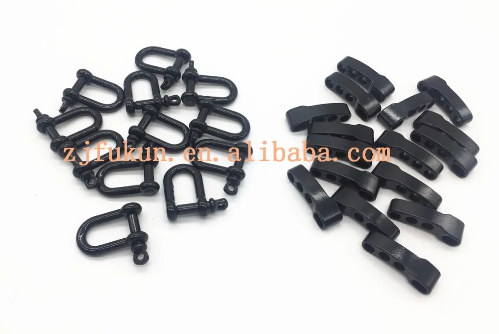 5 шт./лот Регулируемый Паракорд браслет выживания металлическая пряжка стальные