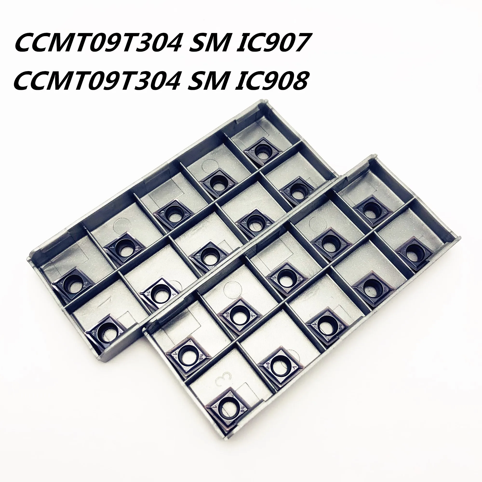10 шт. CCMT09T304 SM IC907/908 Высокоточный металлический Токарный Инструмент Твердосплавные вставки деталей станков с ЧПУ токарная вращающаяся режущая головка