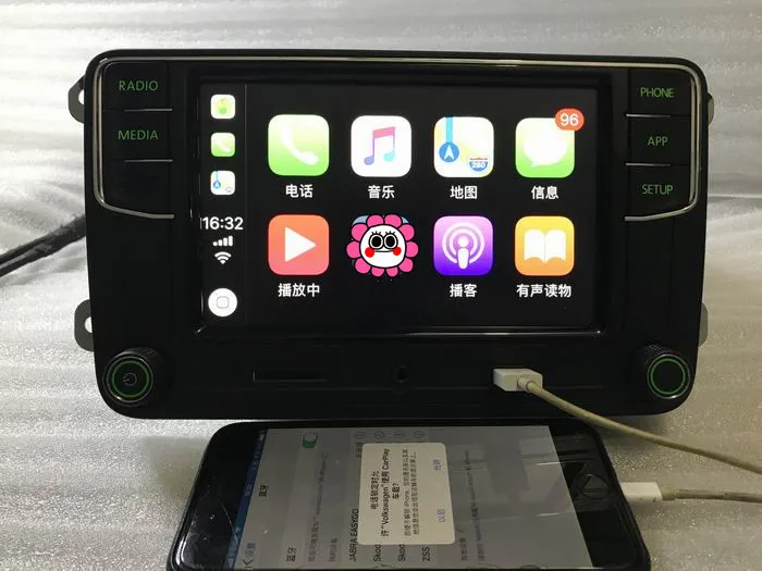 Быстрая доставка CarPlay приложение noname rcd330 rcd330g Радио зеленый Подсветка Octavia Fabia Superb
