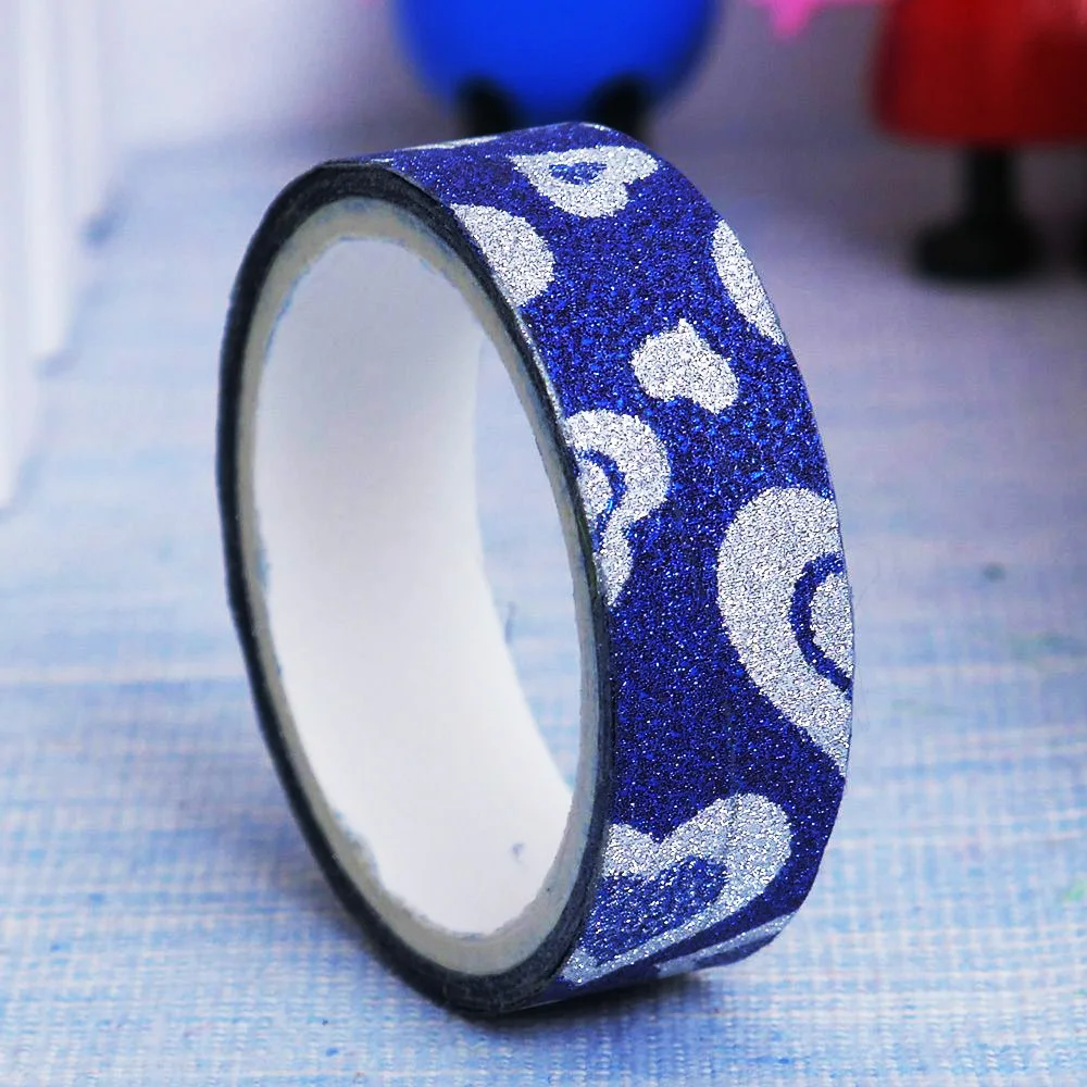 

10PCS/SET DIY Self Adhesive Glitter Washi Masking Tape Sticker Craft Decor 15mmx3m Gift HOT