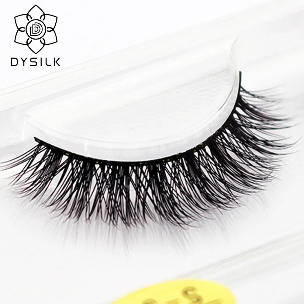 DYSILK 3D Искусственные норковые ресницы накладные &quotкрест накрест&quot натуральные