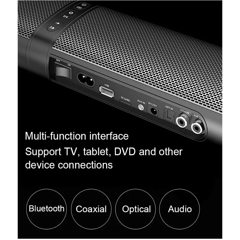 60 Вт 3D дома Театр ТВ Soundbar Bluetooth Колонки Беспроводной Sound Bar стерео LED TF оптический