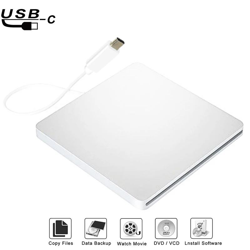 USB 3. 0 Type C внешний слот с нагрузкой CD DVD RW оптический привод супер для Mac/PC/Apple