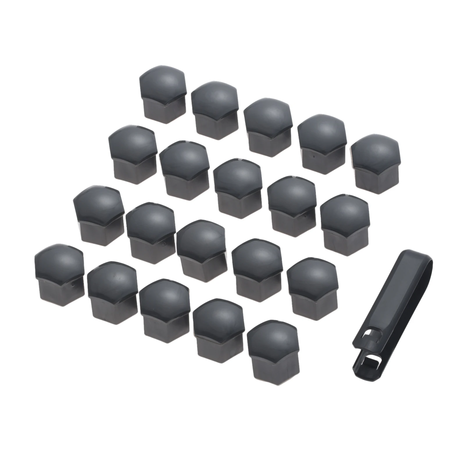 T53 21mm Grey 20 шт. колпачки для автомобильных колес 17 19 21 мм колпачки для автомобильных шин+ инструмент для удаления болтов диски специальная защита гнезда защита от пыли автомобильный Стайлинг - Название цвета: T53 21mm Grey