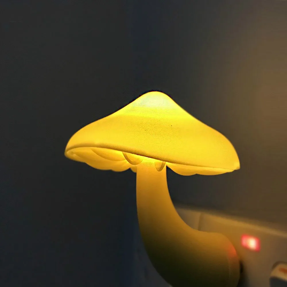 Led Light Sensor Night EU/US Plug Wall Lamp Mushroom Projector Novelty Atmosphere For Baby Children Bedroom | Лампы и освещение