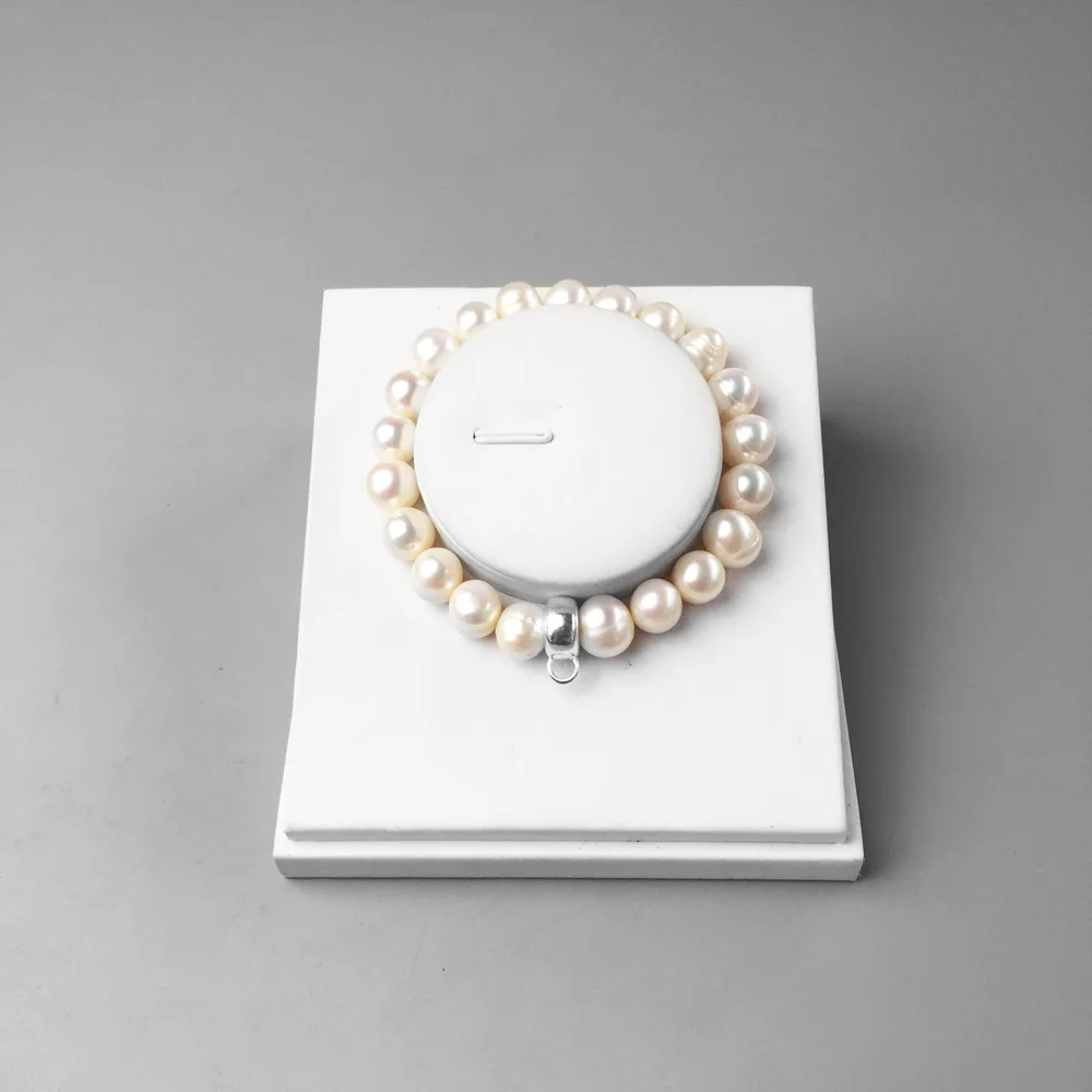Браслет с бусинами из пресноводного жемчуга серебра 925 пробы | Украшения и