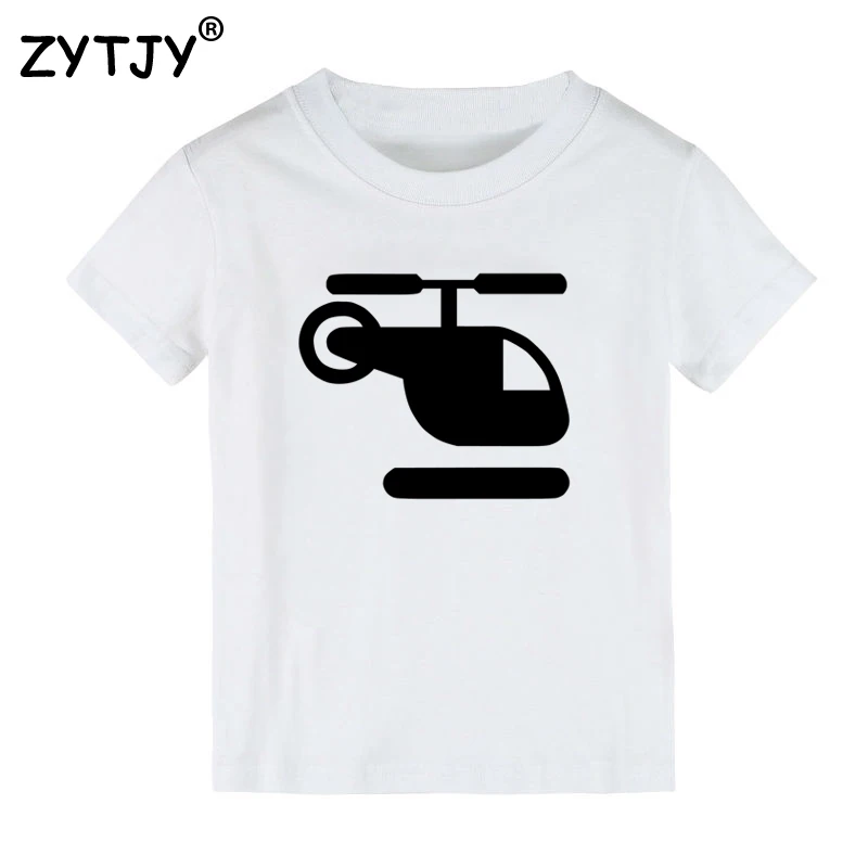 Helicopter Print Kids tshirt Boy Girl t shirt For Children Toddler Clothes Funny Top Tees Drop Ship Y-26 | Детская одежда и обувь