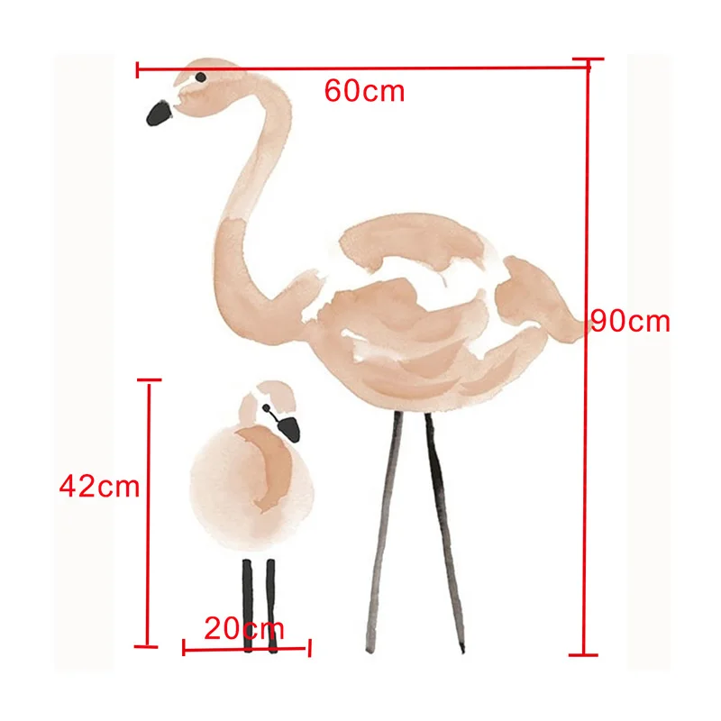 flamingo Мультяшные воздушные шары, декоративные наклейки на стену, фламинго, наклейка для детской комнаты, детская комната для маленьких девочек, детская спальня, скандинавский стиль, Настенный декор - Цвет: flamingo