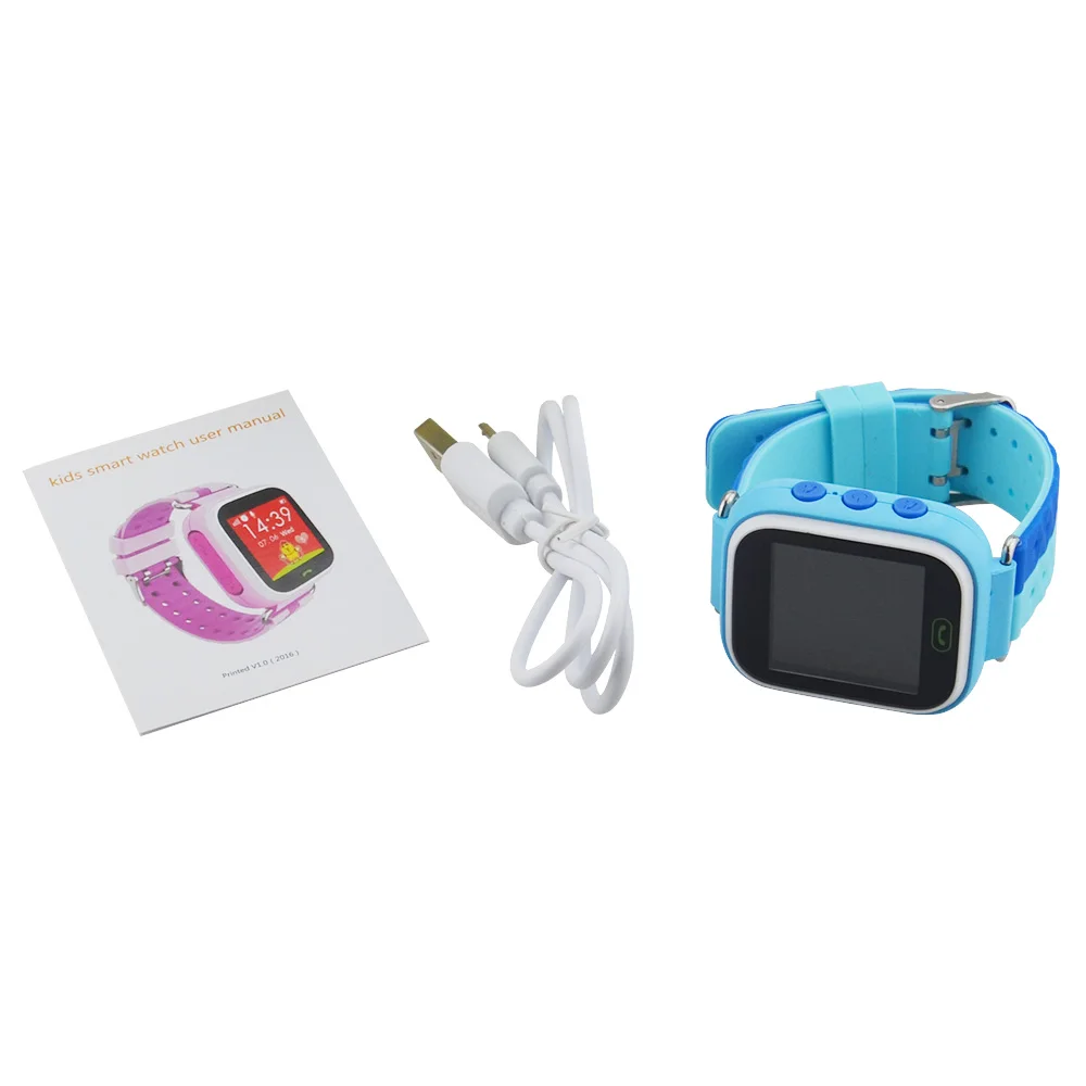 blue no box 1,44 дюймов TFT Сенсорный экран умные часы Q80 фунтов часы с локатором трекер для детей SOS дети анти-потерянный часы с определением локации - Цвет: blue no box