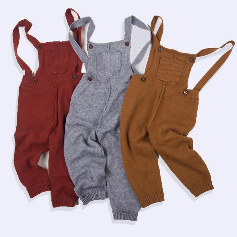 2021 Вязаный комбинезон для маленьких девочек Осенний мальчиков и Красивые