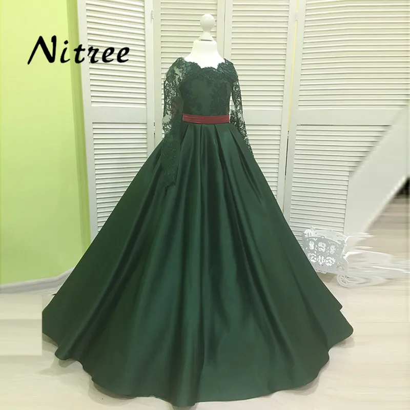 Цветочные платья для девочек на свадьбу 2018 кружевное бальное платье с бантом