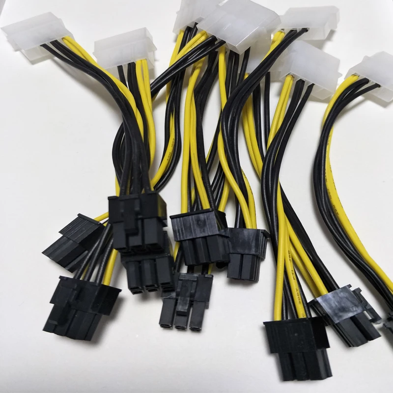 5 шт. кабель питания PCI E 6 контактный разъем для Molex 4 разветвитель Express