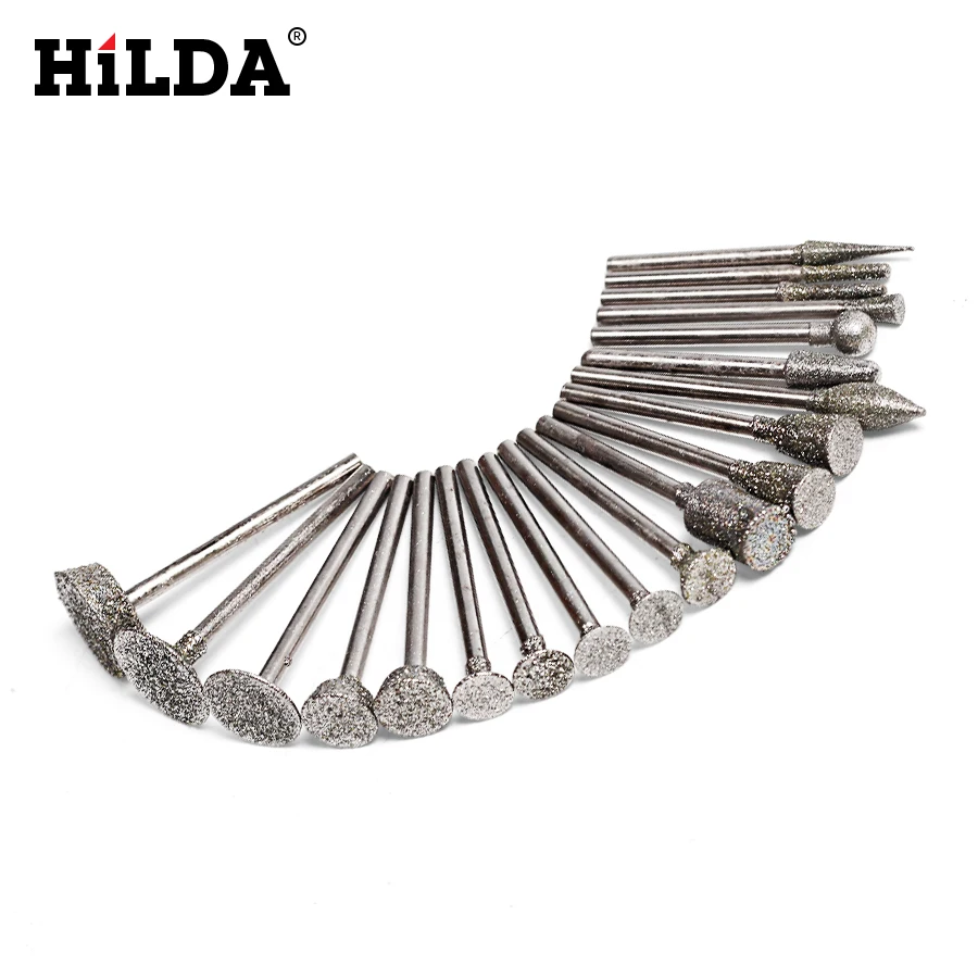 HILDA 20 шт. вращающийся инструмент сверло алмазные Буры вольфрамовая фотоголовка