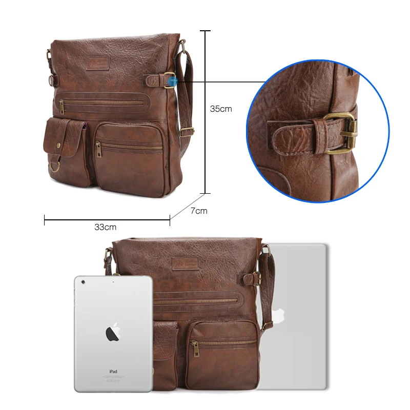 bag women's handbag PU leather messenger hobos shoulder bags for women big tote crossbody large zipper female Retro | Багаж и сумки