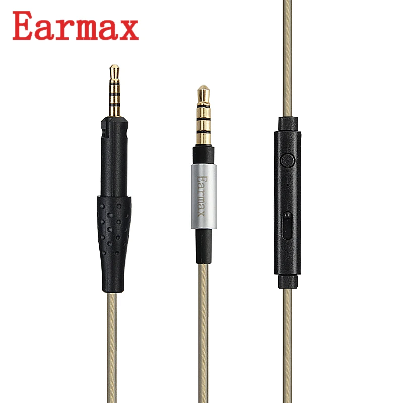 Earmax 3 5 мм до 2 кабель для наушников Посеребренная Замена Sennheiser HD6 HD7 HD8 DJ MIX HIFI Aux