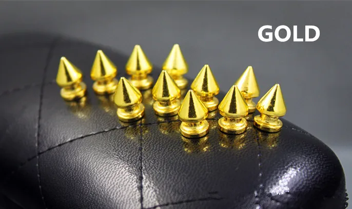 New10mm 10 шт цвет смешанный Сплав Металлический Шип металлический конус болты с