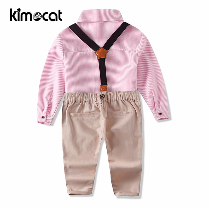 Kimocat Boys Sets Clothing Spring Autumn Long Sleeve Toddler Boy Clothes Set 2pcs Casual Shirt Tops+Pants Fashion |