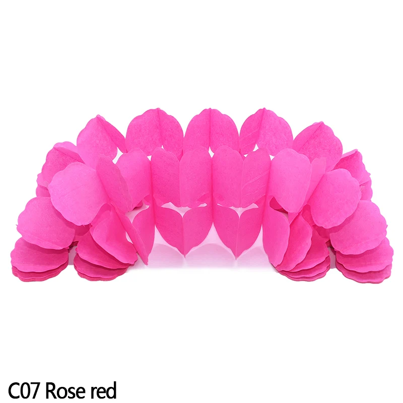 C07 Rose red 3,6 м многоцветная четырехлистная бумага в виде клевера баннер для DIY Свадебные праздничные вечерние гирлянды товары для дома подвесные флаги украшения 7z - Цвет: C07 Rose red