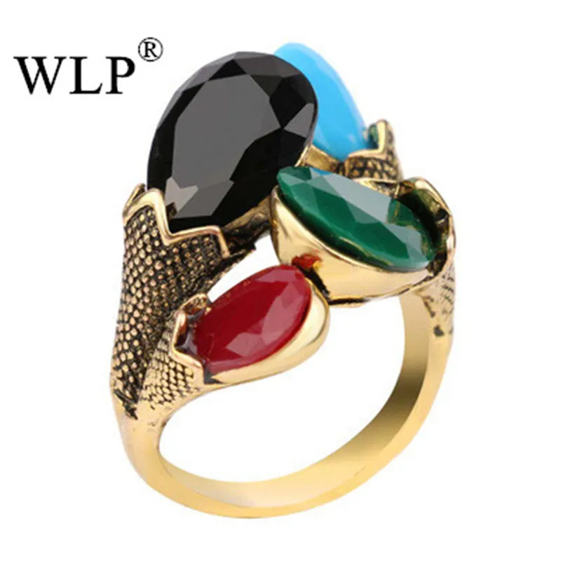 Женское кольцо на палец WLP разноцветное в стиле Бохо богемный Турецкий имитация