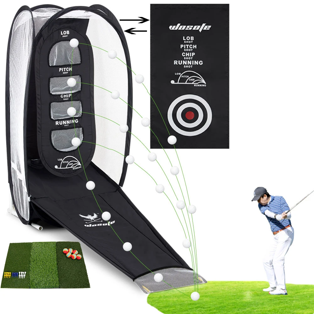 Спортивная сетка для гольфа и коврик ударов портативные спортивные средства