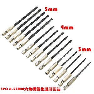 Сверла спиральные черные из быстрорежущей стали, 345 мм, 15 шт.