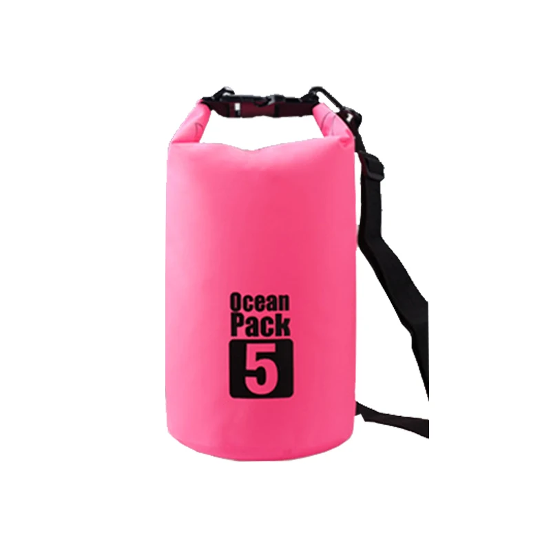 Pink 5L Открытый Водонепроницаемый Сухой треккинг мешок Кемпинг непроницаемый рюкзак плавание пляж велосипед аксессуары сумка для воды Водонепроницаемость - Цвет: Pink