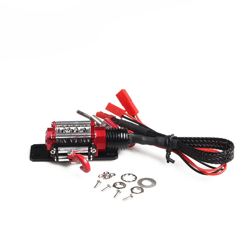 Металлический стальной провод, автоматический ИМИТИРОВАННАЯ Лебедка для гусеничного автомобиля 1/10 RC SCX10 TRAXXAS TRX4 RC4WD D90 D110 TF2 Tamiya CC01