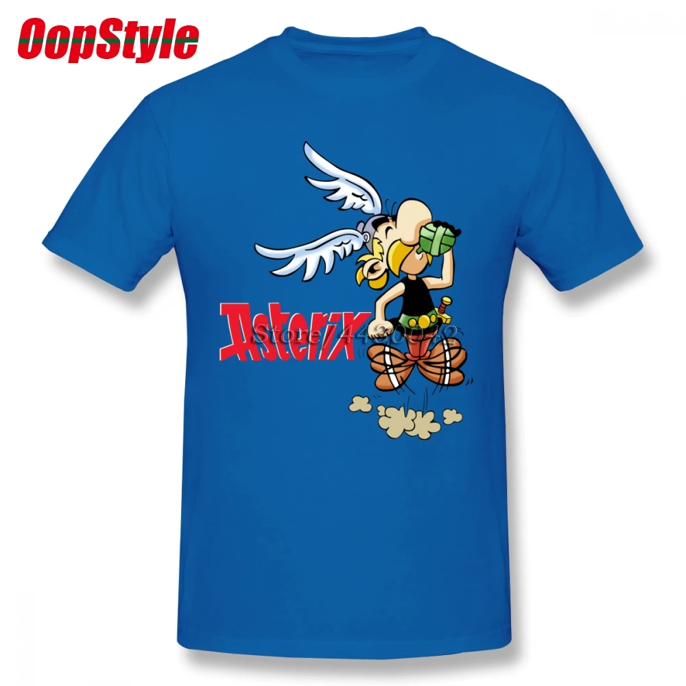 Мужская футболка с рисунком Asterix And Obelix Прямая поставка летняя хлопковая коротким