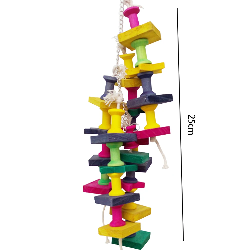 Деревянные разноцветный попугай игрушки клетка для попугая Ара жевательные