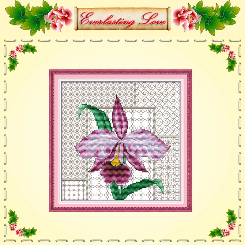 Ирисы цветы оставляет diy китайский вышивки крестом картины DMC 14CT 11CT подсчитывали