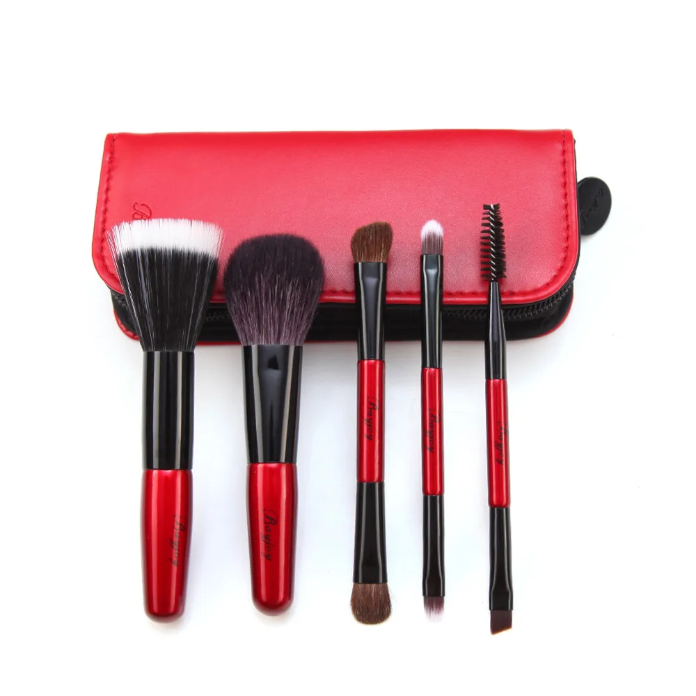 5pcs Portable Makeup Professional Make Up Brushes Brush Sets Synthetic Hair Beauty Essentials Gift Bag | Красота и здоровье