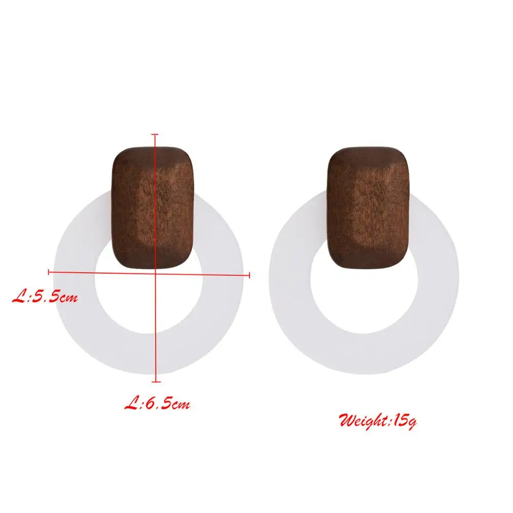Индивидуальные модные большие висячие серьги для женщин акриловые деревянные