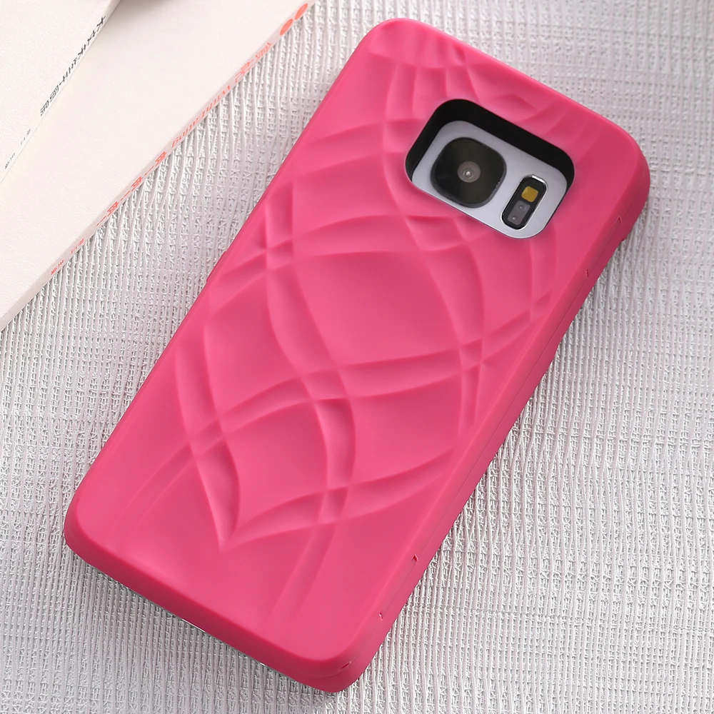 Hot Pink Чехол FLOVEME Make Up для samsung Galaxy S8 S8 Plus S7 S7 Edge, откидной зеркальный чехол с отделением для карт, чехол для телефона s, роскошный женский чехол - Цвет: Hot Pink