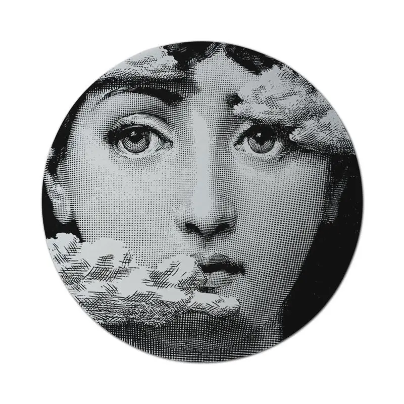 Rosenthal Piero fornasetti стильный нескользящий коврик для мыши 200x200 мм, резиновый коврик маленького размера, Круглый игровой Нескользящий Резиновый коврик 20x20 см - Цвет: case 5