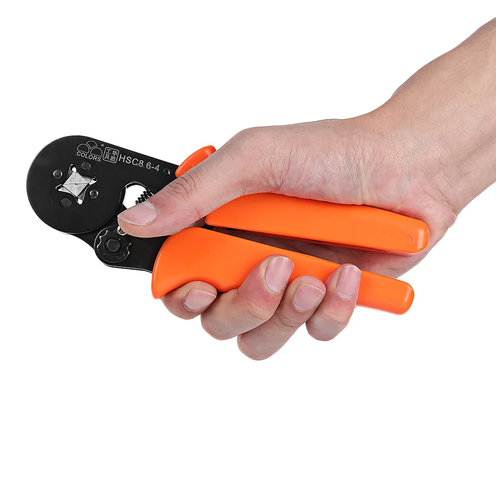 Цветные саморегулирующиеся обжимные плоскогубцы HSC8 обрезные для кабельных