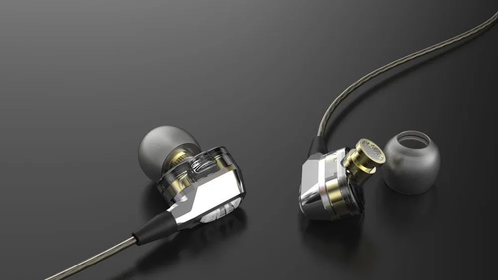 Новые оригинальные VJJB V1 V1S hifi наушники-вкладыши супер бас наушники высокого качества двойной круг сабвуфер монитор гарнитура с микрофоном