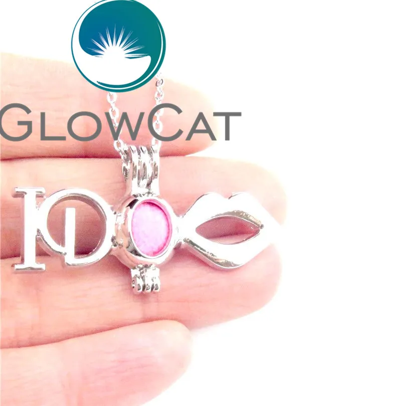 GLOWCAT L499 Милая буква I Do бусины с принтом &quotгубы&quot Cage Женская Свадебная Ожерелье