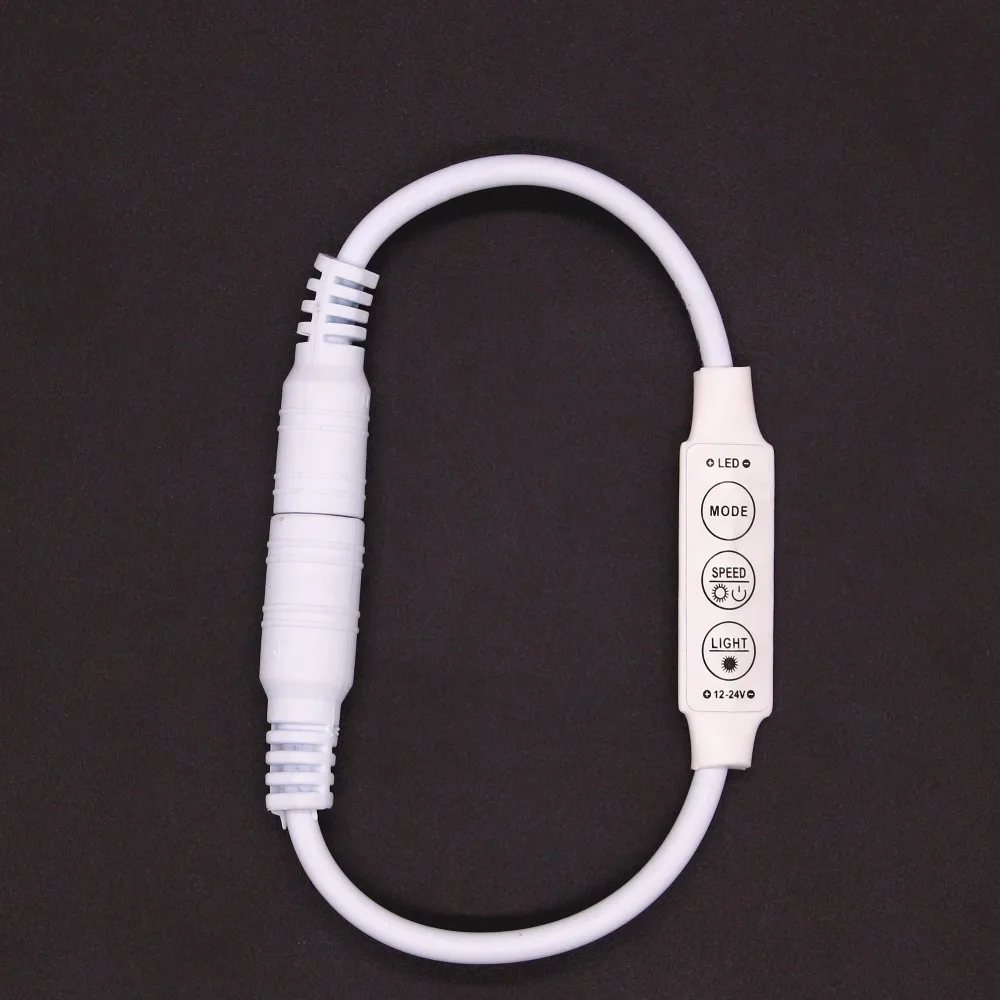 DC 12 В-24 В светодио дный контроллер мини 3Key с мужские и женские для SMD 5050 5630 2835 один