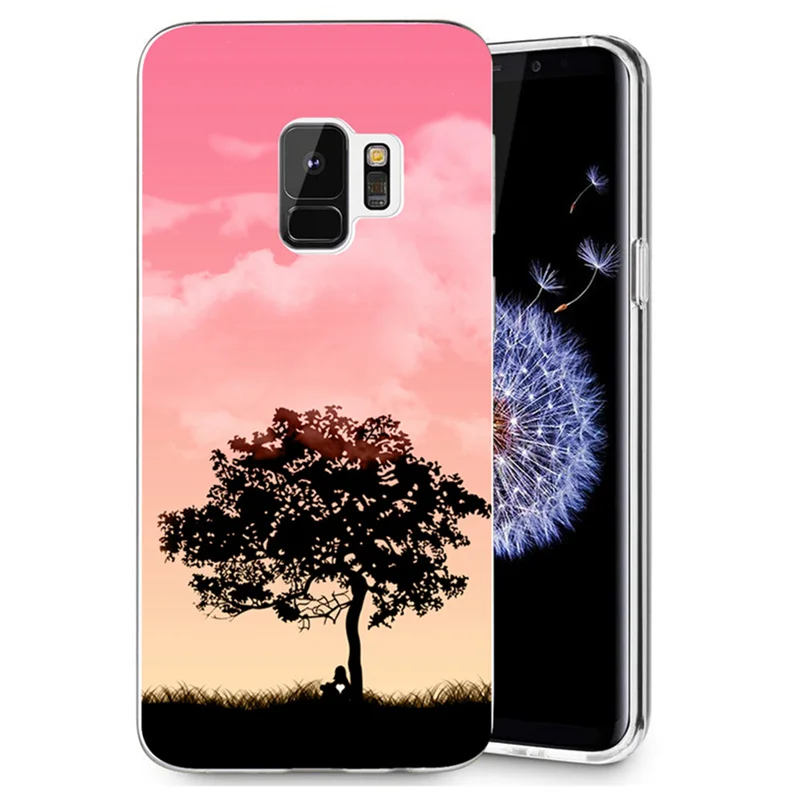 Для samsung Galaxy S3 S9 S9Plus S8 плюс S7 края Примечание 8 ТПУ мягкий розовый любовь пейзаж