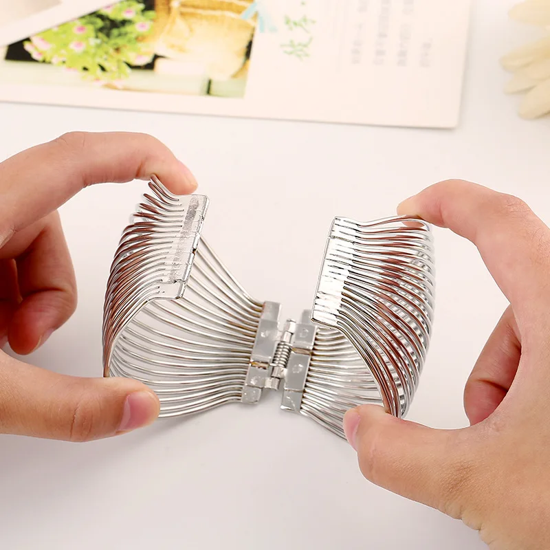 LZHLQ металлические полые многослойные браслеты из проволочной сетки