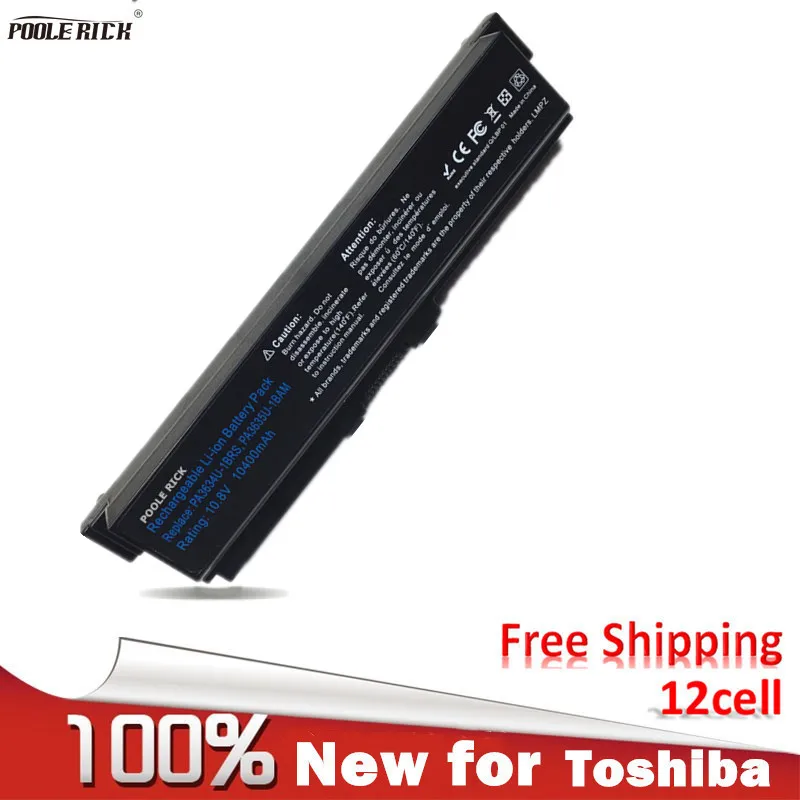 Новый 12 ячеек ноутбука Батарея для Toshiba Satellite A660 C640 C650 C655 C660 L510 L630 L640 L650 U400 PA3817U 1BRS